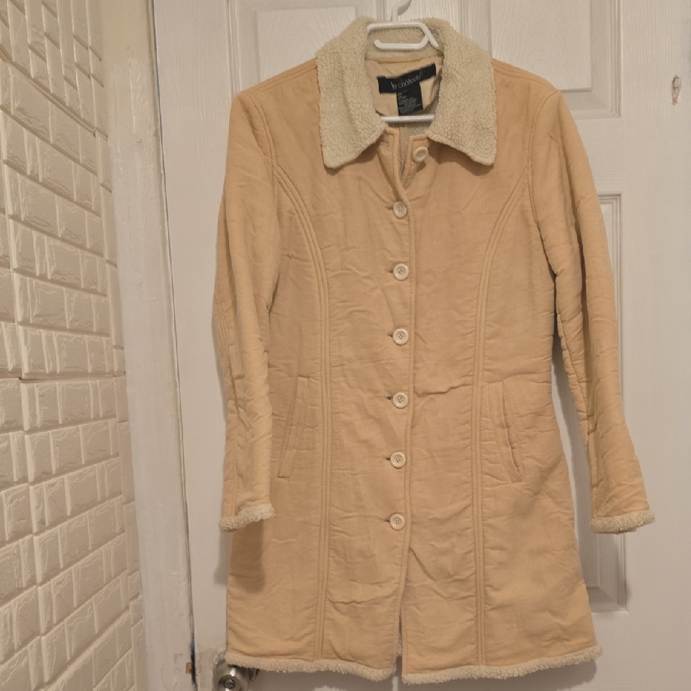 Le Chateau Cream Teddy Jacket
